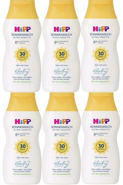 Hipp Babysanft Baby Sun Milk 200ml (30 Factor) (Set of 6)