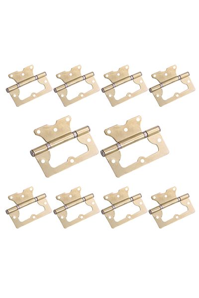 flores Built-in door hinge, yellow, H 100 mm, 10 pcs / set