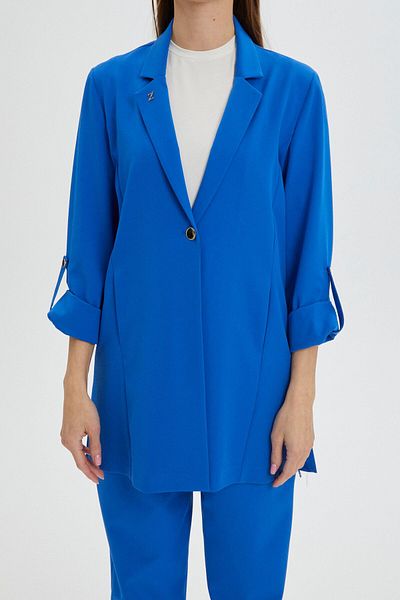 Zühre Sleeve Detailed Jacket Trousers Saks Suit Tk-1144