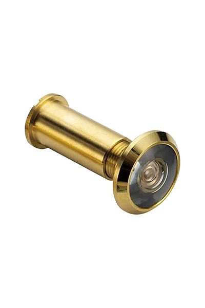 flores Door viewer, gold, Ø 16 mm, 200 degrees, length 32 - 53 mm