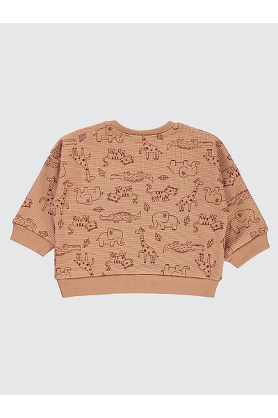 Civil Baby 6-18 Months Baby Boy Sweatshirt - Sütlükkahve
