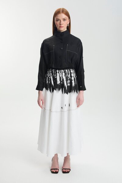 Zühre Patterned Skirt Jacket Double Set Tk-1595