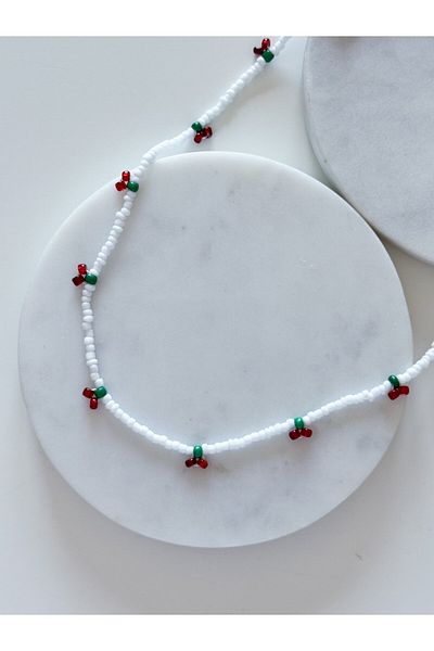 CHARMLUCKY Bead Cherry Necklace