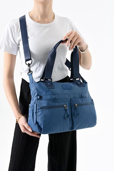 571 Collections Çanta Geantă de umăr ultra ușoară, impermeabilă, cu mai multe buzunare, albastră (model: 571-13-9M)