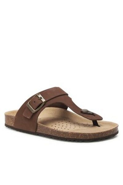 Geox women's flip flops D35LSK-00032 brown