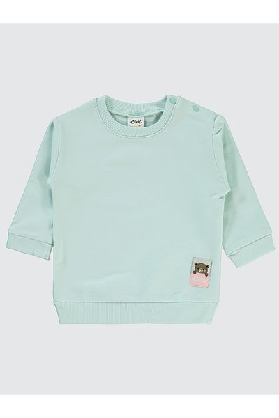 Civil Baby 6-18 Months Mint Color Baby Girl Sweatshirt