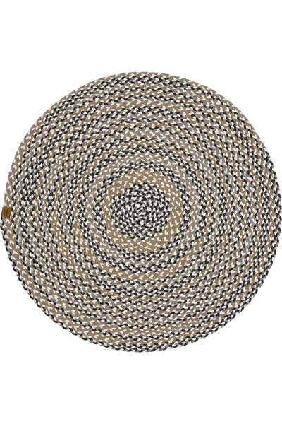Halımax Lunox Multi Hasır Örgü Çift Taraflı Dokuma Yolluk Jüt Kilim Yuvarlak Banyo Paspası