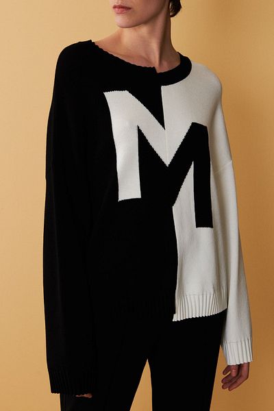 Mısırlı Pulover Pulover negru unisex - W22S04D047KZ
