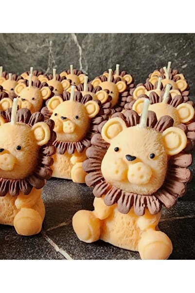 YABA 10 ADET ASLAN MUM KINA, SÖZ, NİŞAN, NİKAH, DÜĞÜN, BEBEK, BABYSHOWER, DOĞUM GÜNÜ HEDİYELİK MUM