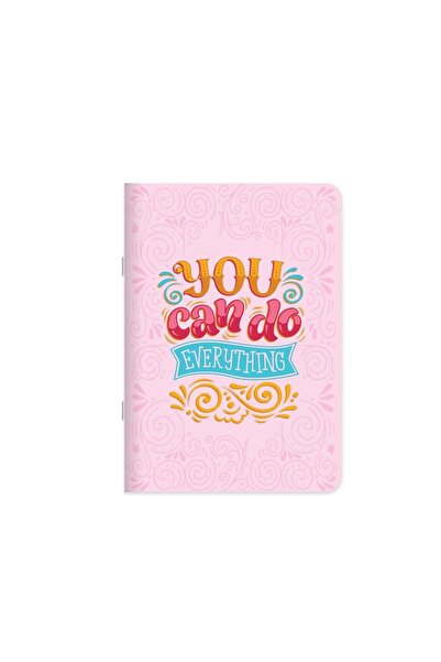 KESKİN COLOR دفتر ملاحظات بغلاف فني عادي مع ملصق شعار مقاس 18.5 × 26 سم - كل شيء