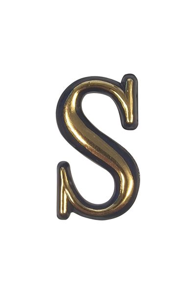 flores Plastic letter for apartment / gate, self-adhesive, gold, 55 mm, letter S