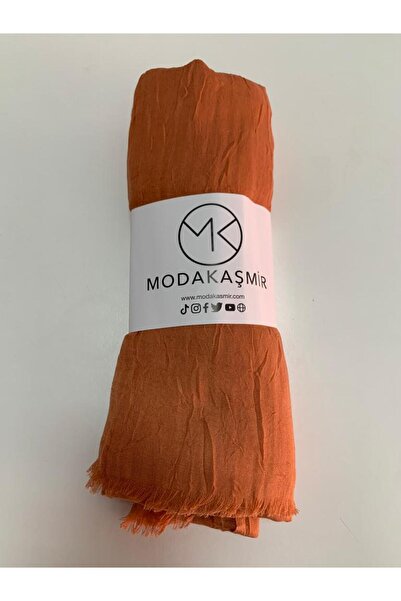 Modakaşmir Aminesil Bamboo Shawl Soft Orange