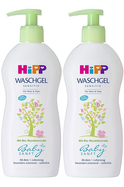 Hipp Babysanft Baby Hair and Body Bath Gel 400ml (Set of 2)
