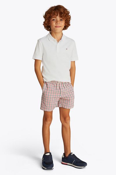 Tommy Hilfiger Boy's Interlock Regular Polo T-Shirt - White