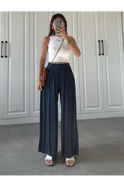 dshee woman Brand Model Pleated Modal Fabric Trousers