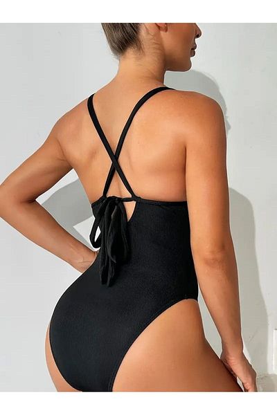 TRAJE DEN Women's One-Piece Swimsuit Removable Pad High Elasticity, Non-Transparent,