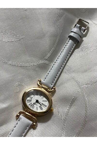 Brality ساعة يد نسائية بسوار من الجلد الحقيقي. علبة ذهبية بيضاوية صغيرة الحجم...