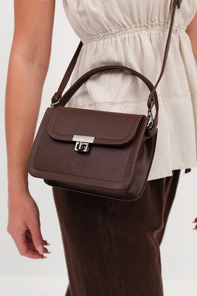 Addax Mini Hand and Shoulder Bag with Lock Detail Ç2142-G10