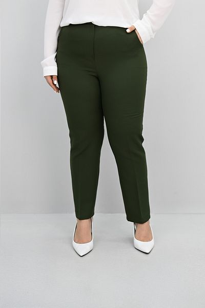 Koza Butik Women's Plus Size High Waist Fabric Pants 0036-25