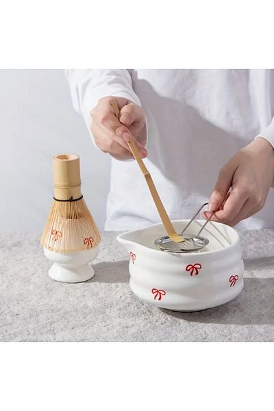 Ozz Hediyelik Bow Matcha Set