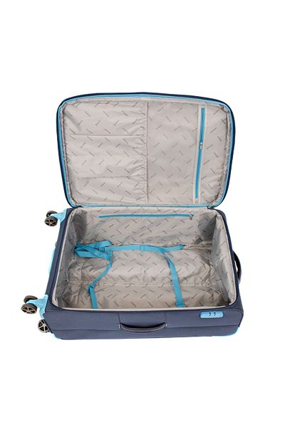 Lamonza Ultralight Trolley Dark Blue / Turquoise 80x47x30 cm, 3.85 kg, expandable 30%