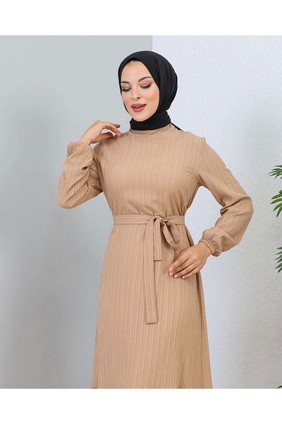 MSK Fashion Φόρεμα Lara Belted Beige