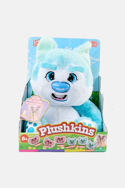 Plushkins Wolfie Plush Toy, Blue