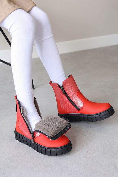 FAST STEP Γνήσιο δέρμα και γούνα Unisex Παιδικά Κλασικά Μποτάκια 769kxa125