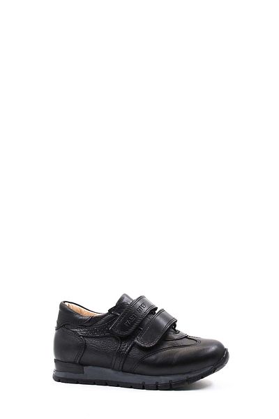 FAST STEP Unisex Genuine Leather Laceless Orthopedic Casual Daily Children's School Shoes Black 006pa900