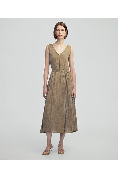 İpekyol Midi Skirt with Wrinkle Effect