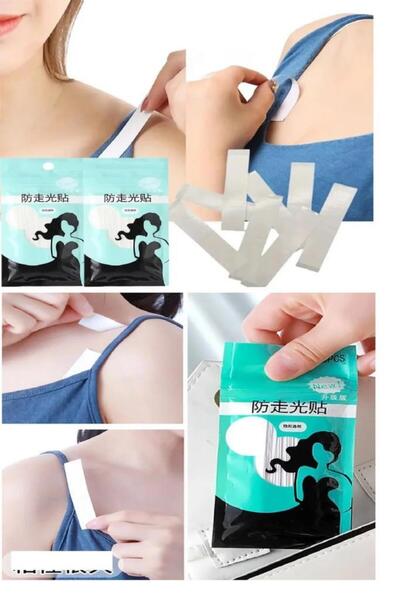 sanal trend 36 Parça Elbise Sabitleyici Bant Şeffaf Görünmez Çift Taraflı Dek...