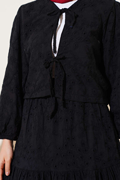 VOLT CLOTHİNG Kadın Güpürlü Astarlı Etekli İkili Takım