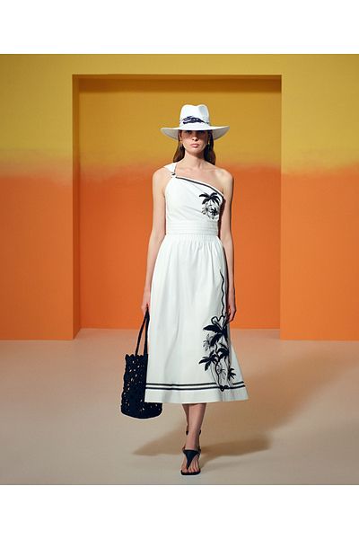 İpekyol Contrast Embroidery Midi Skirt