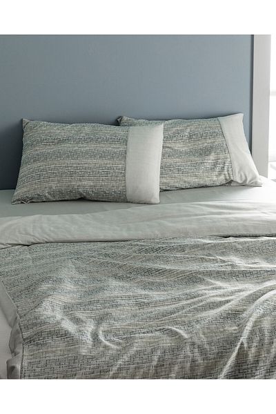 Madame Coco Burnel Bettwäsche-Set, Kingsize, 100 % Krepp-Baumwolle, bedruckt, Khaki