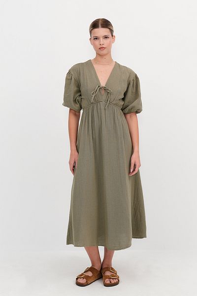 Addax Watermelon Sleeve Midi Dress E3008