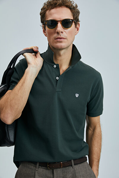 Lufian With Logo Cotton Comfort Fit Buttoned Polo Collar 2'Li t Shirt Men t Shirt 111040206S2