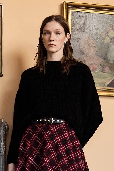 BE BLUE Black Thin Buckle Belt