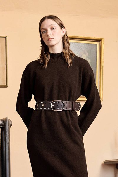 BE BLUE Brown Buckle Belt