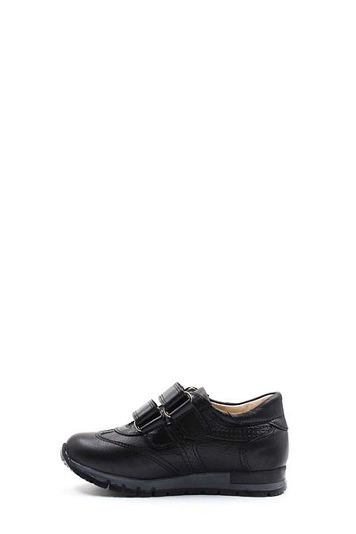 FAST STEP Unisex Genuine Leather Laceless Orthopedic Casual Daily Children's School Shoes Black 006pa900