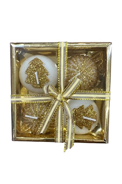 GÜRSES HOME AĞAÇ VE SİMLİ DEKORATİF MUM 4 lü paket