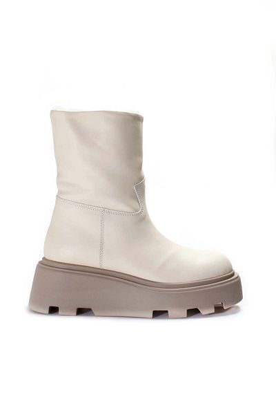 FAST STEP Cizme clasice de damă din piele naturală și blană 009kza0634-1