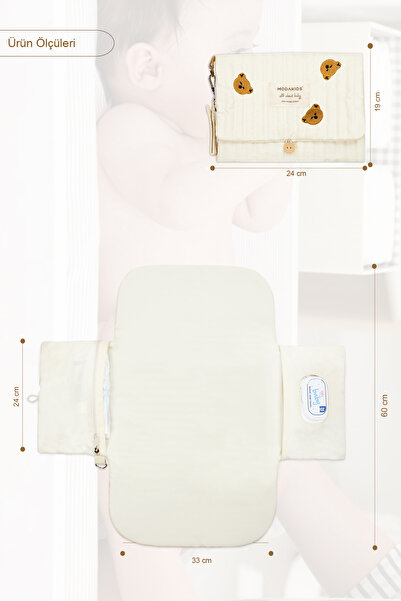 Modakids Bebek Alt Açma Minderi Alt değiştirme Pedi Örtüsü Taşınabilir Bakım Çantası Organizer Çanta