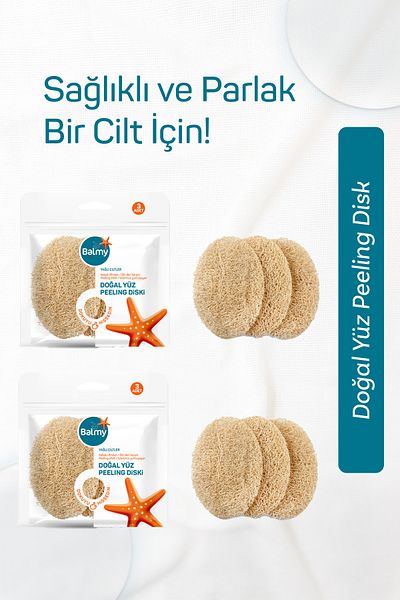 Balmy Pumpkin Peeling Disc (6 Pack) - Bath Loofah