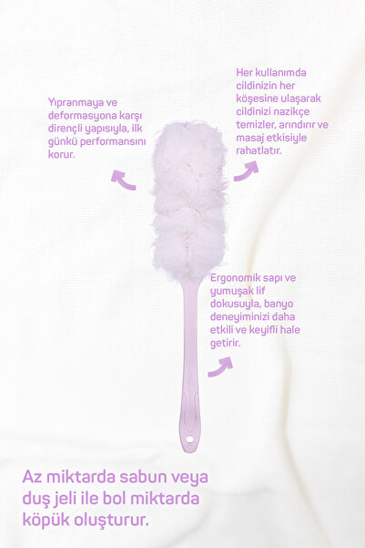 Balmy Saplı Ponpon Banyo Lif Pembe Ve Mavi