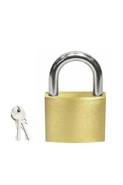 ODTA Padlock Yellow 63 mm 2 Keys Ring Door Crate Box Lock Lock