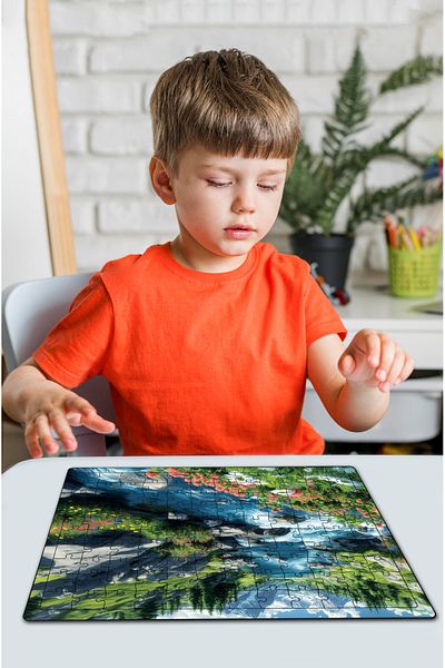 kutuTR Wooden Puzzle 30X40 cm Size 120 Pieces M7