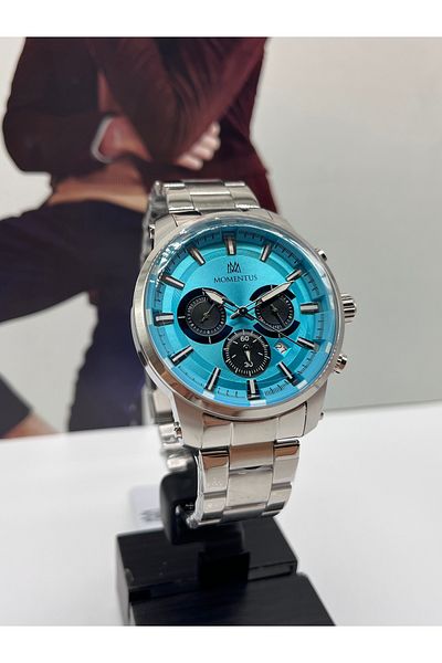Momentus Turquoise Sports Men's Wristwatch 10 Atm Waterproof with 3 Years Warranty