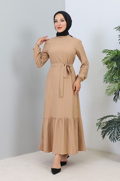 MSK Fashion Φόρεμα Lara Belted Beige