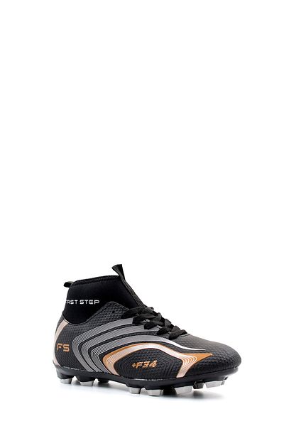 FAST STEP Black Copper High Top Socks Crampon Astroturf Football Sports Shoes 930XA034K