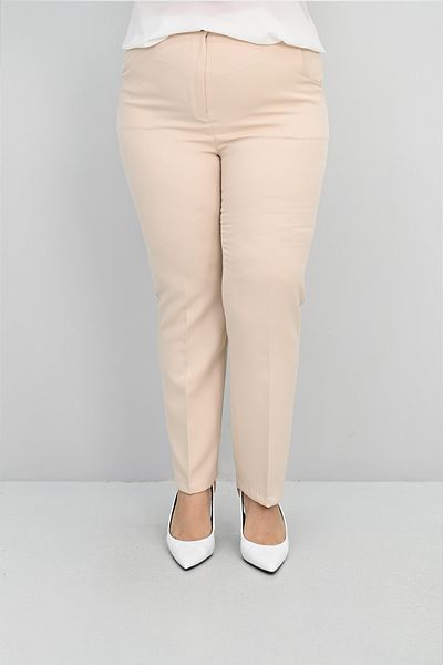 Koza Butik Women's Plus Size High Waist Fabric Pants 0036-25